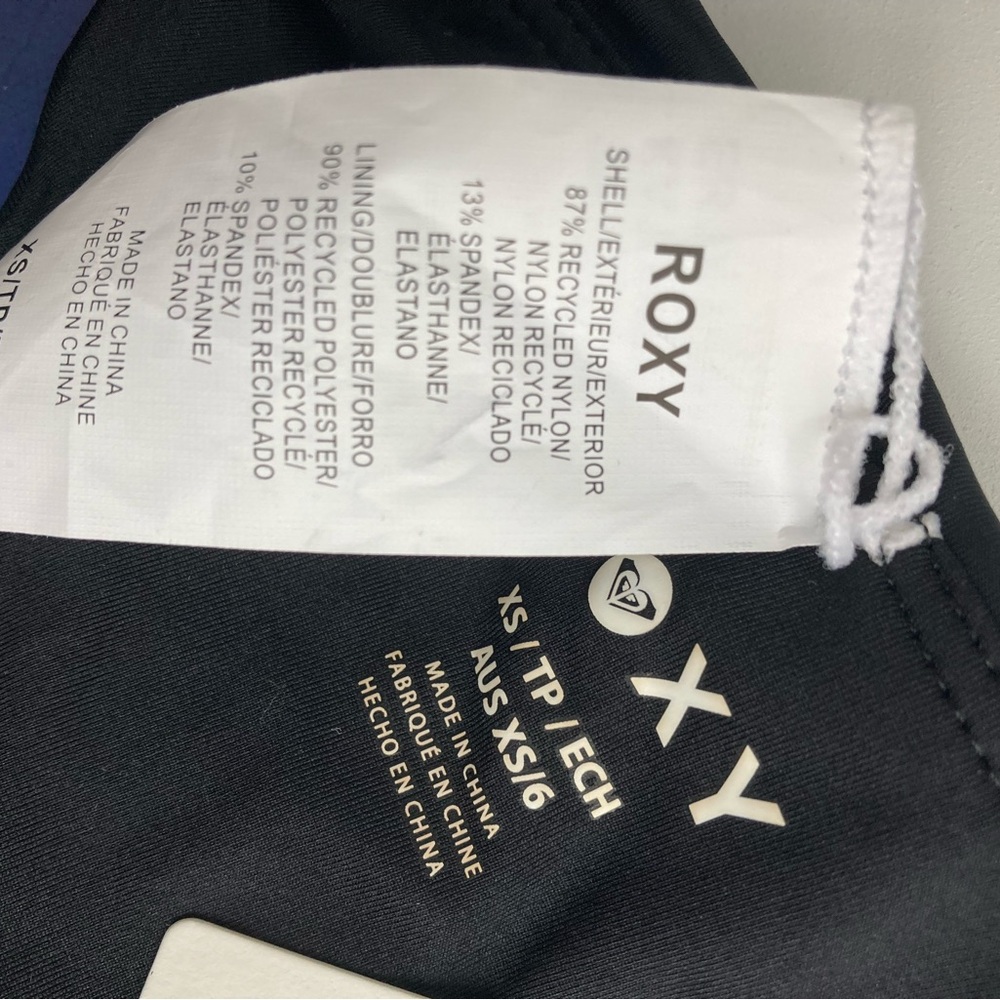 Roxy Women’s Mini Coverage Beach Classics Tanga Swim Bottom Black XS NWT - Picture 5 of 6